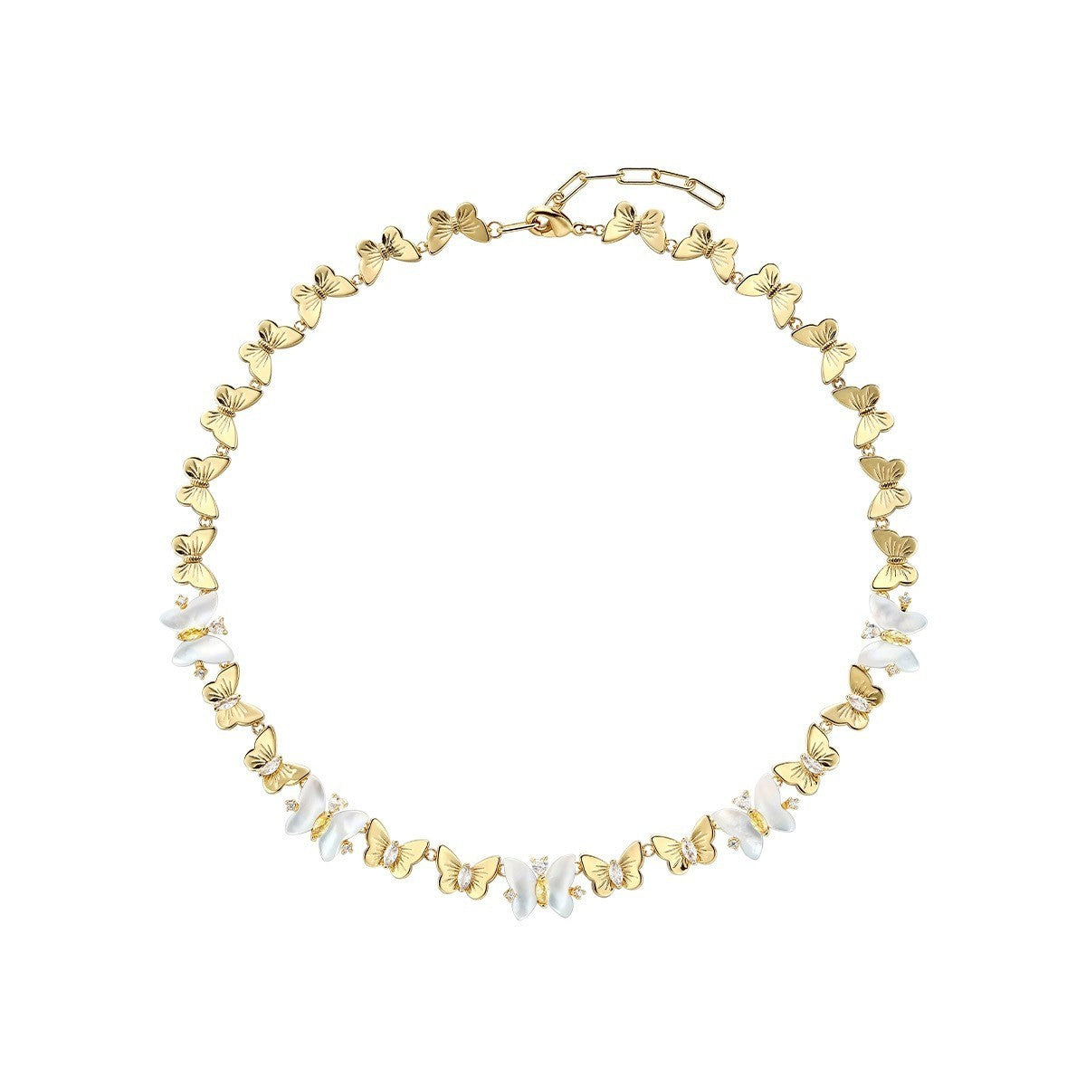 Deep Sea White Butterfly Scallop Chain