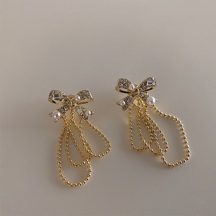 Bow Tassel Earrings