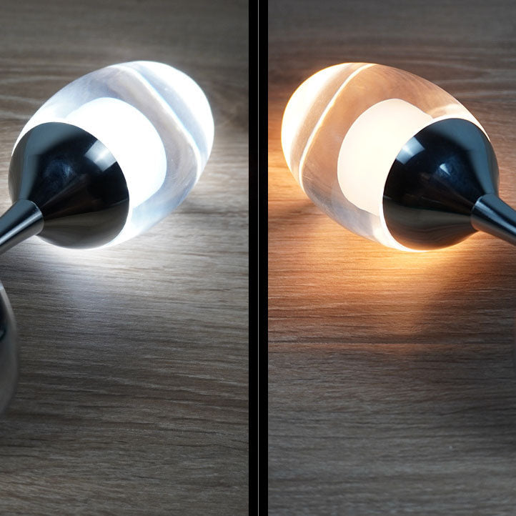 Chrome Wine Glass USB LED Night Light Lamp