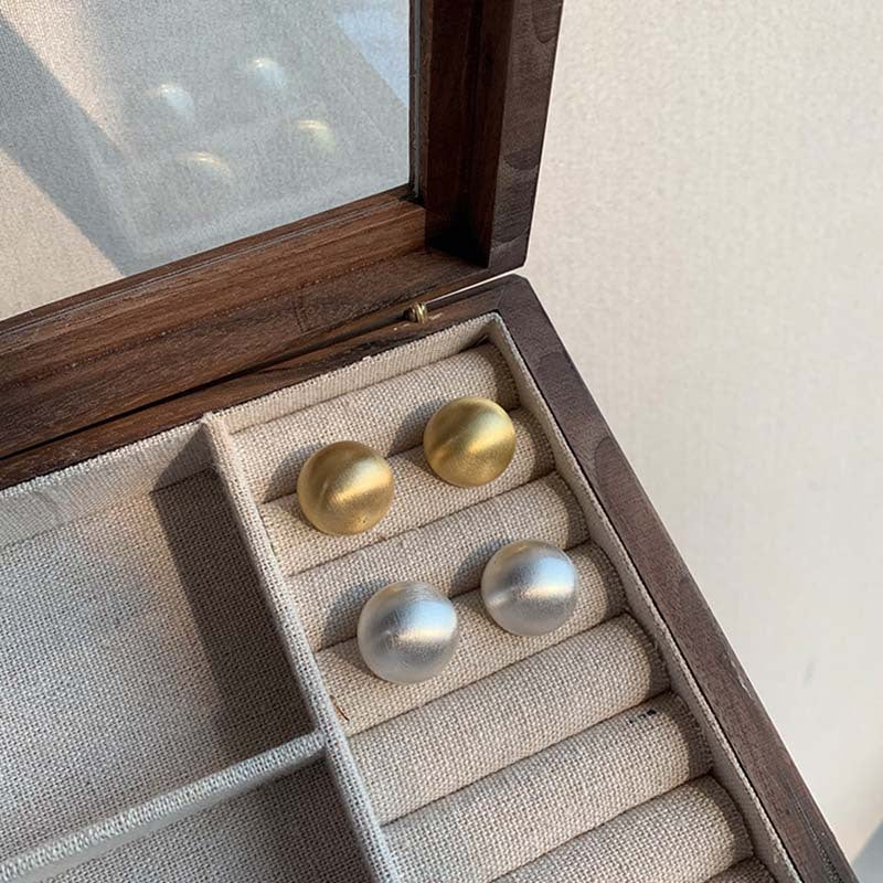 Classic Frosted Orb Earrings
