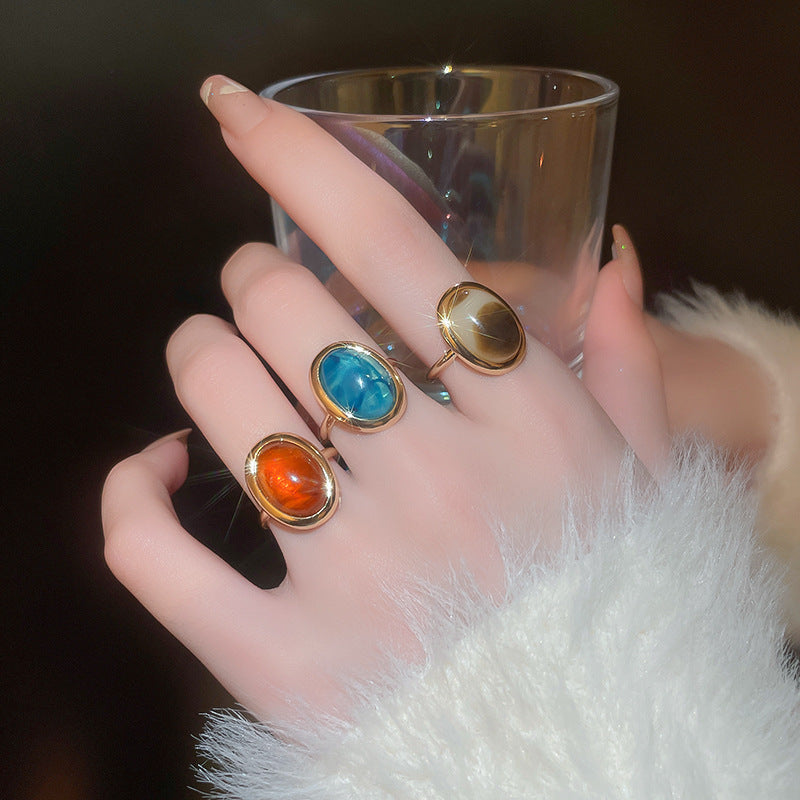 Oval Resin Ring