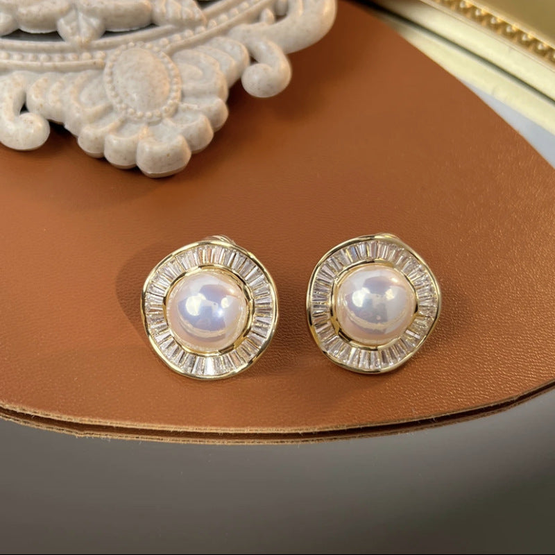 Pearl Wave Dress Earrings