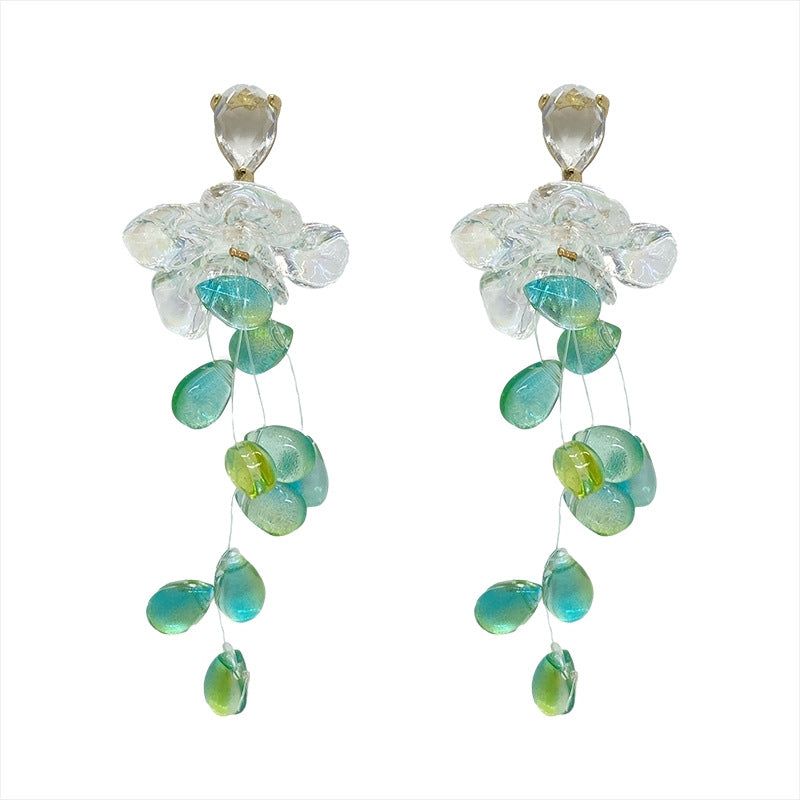 Flower Tassel Earrings