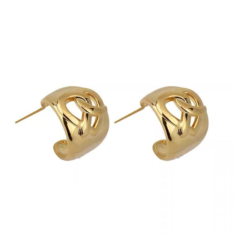 French Vintage Heart Twist Earrings