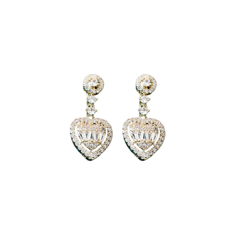 Zirconia Heart Earrings