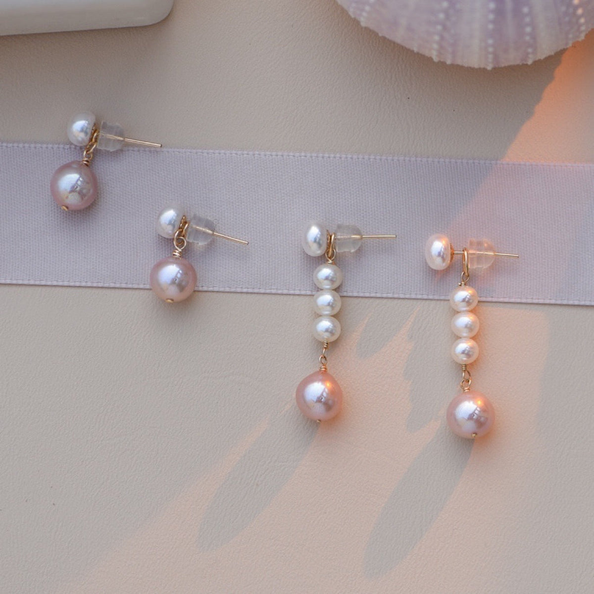 Pink Freshwater Pearl Earrings