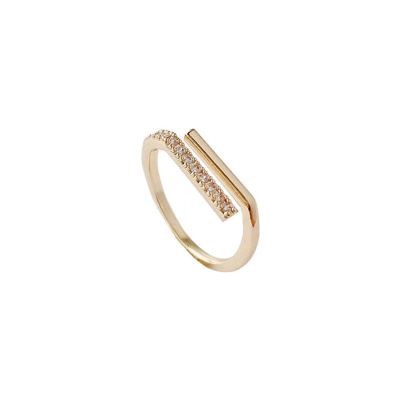 Asymmetrical Zirconia Adjustable Ring