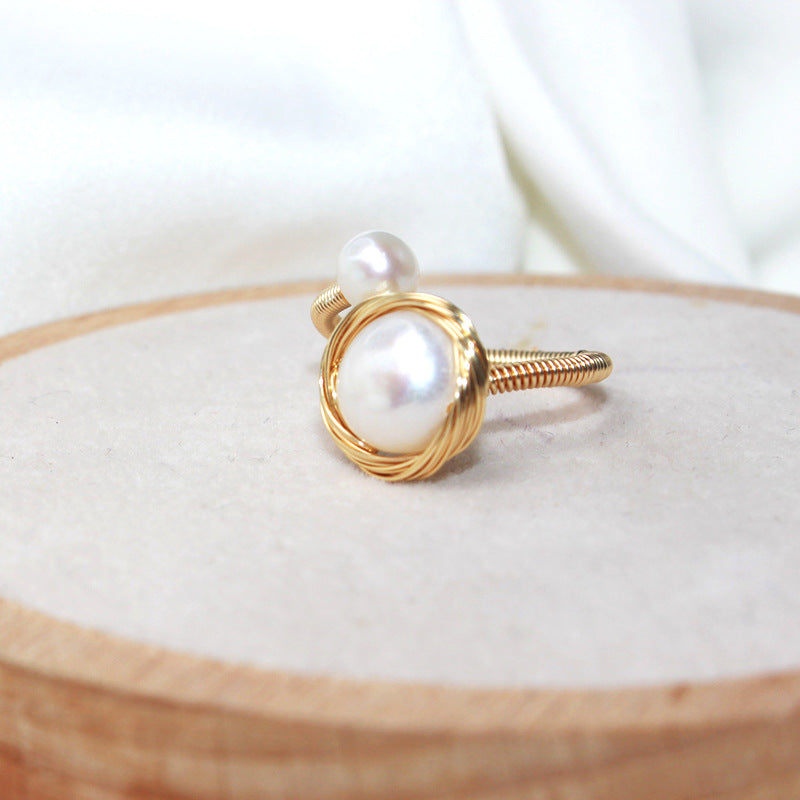 Baroque Vintage Freshwater Pearl Rings
