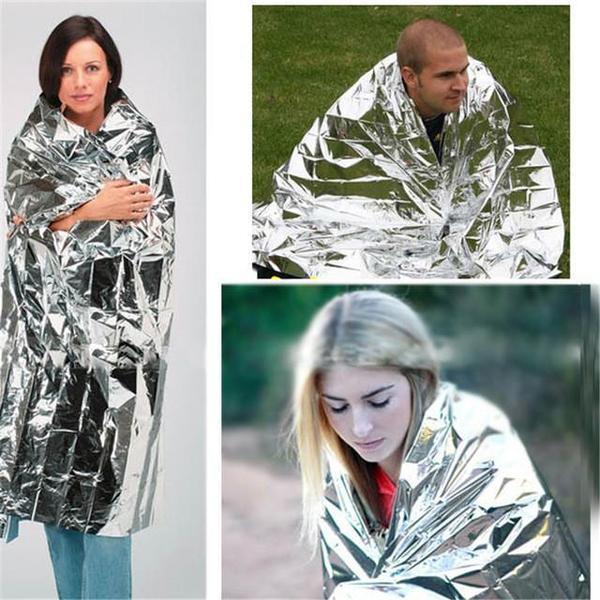 10pcs ( 210*130CM) Emergency Outdoor Survival Blanket - Silver