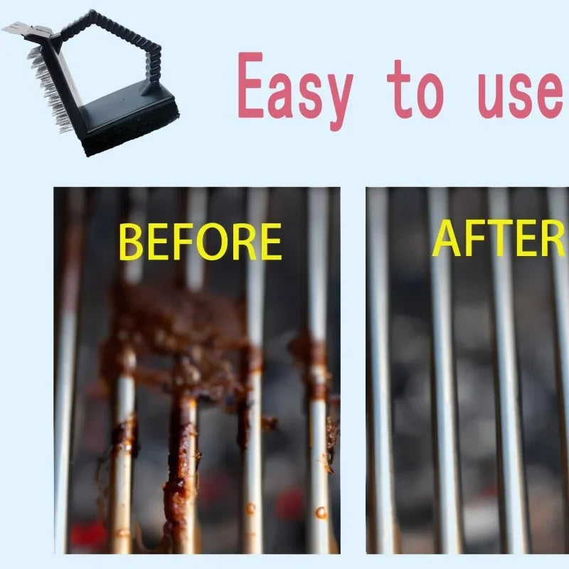 3 in 1 Right Angle Barbecue Grill Brush