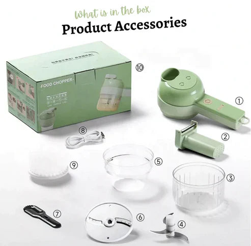 The Chopsy | 4-in-1 Vegetable Cutter & Chopper with Blade Attachments
