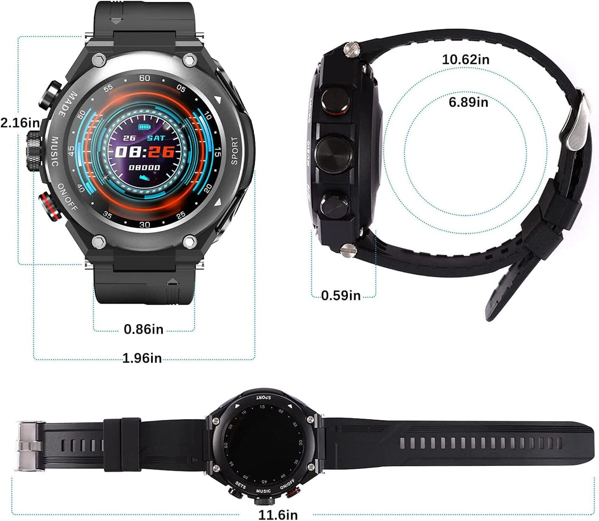 TrailBlazer™ Pro Smartwatch w/ Earbuds