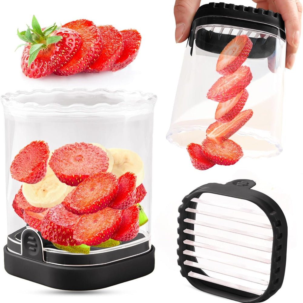 Fruit Slicer Cup Stainless Steel Kitchen Gadget