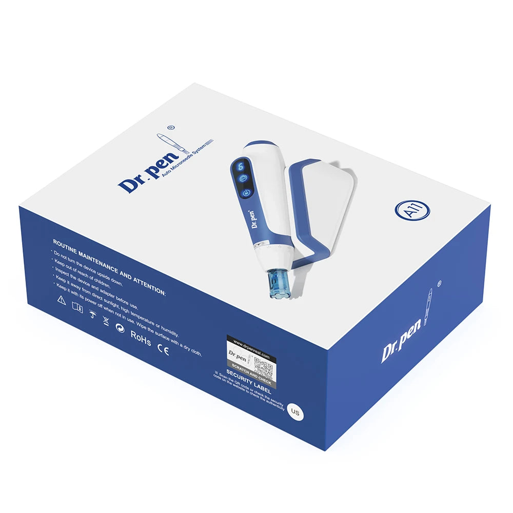 Wireless Electric Microneedling Pen for Face and Body - Professional Skin Rejuvenation and Anti-Aging Device with LCD Display and 6 Speed Levels
