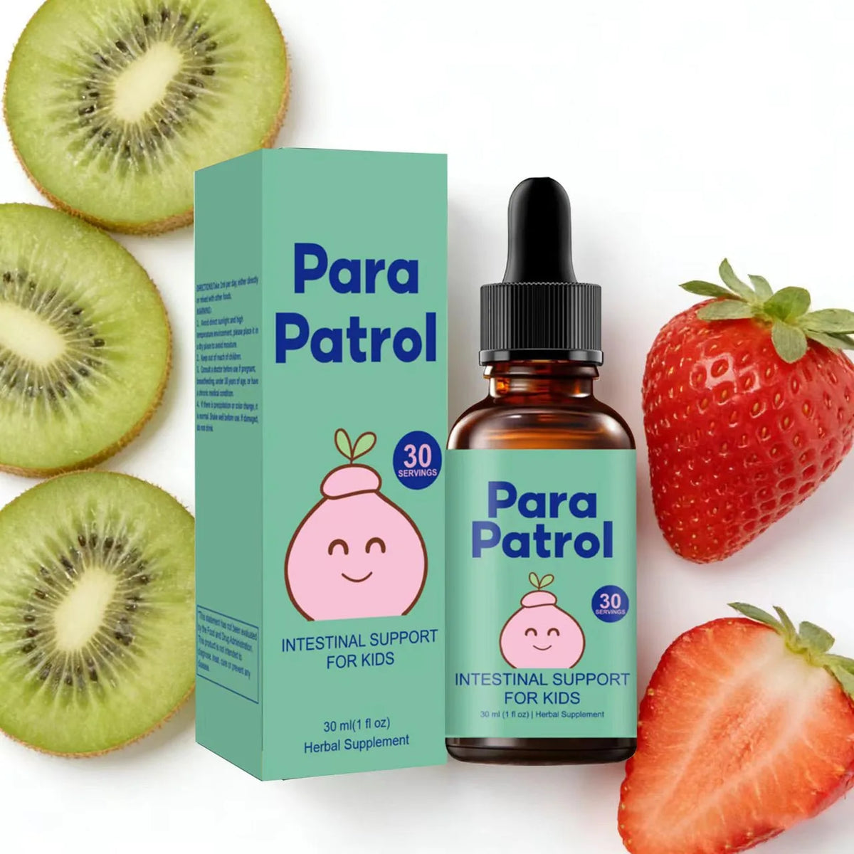 Children's Digestive Support Liquid Drops - Herbal Intestinal Health Supplement for Kids - Safe and Mild Formula for Healthy Digestion - 30ml