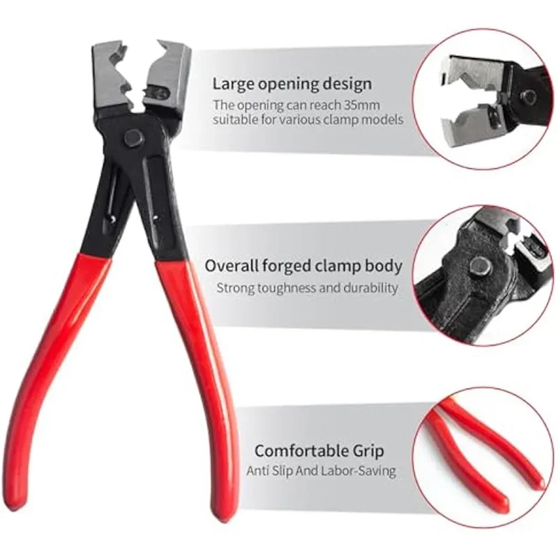 4-Piece Electrical Disconnect Pliers Set for Automotive Wiring and Car Body Dent Repair - Universal Fitment Heavy Duty Repair Tool Kit with Soft Case
