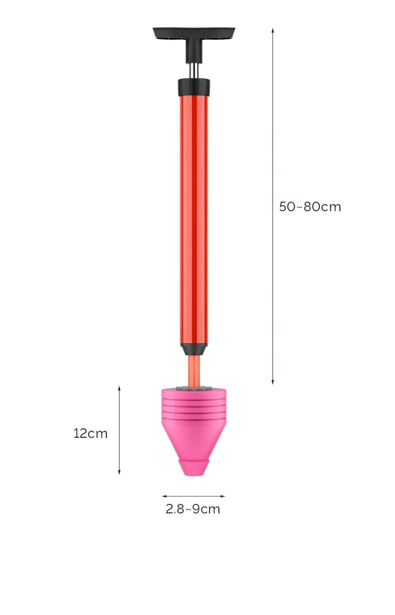 Optimized Product Title High Pressure Air Plunger for Toilet and Drain Unclogging - Manual Heavy Duty Plastic Plumbing Tool for Bathroom Sewer and Sink Pipes
