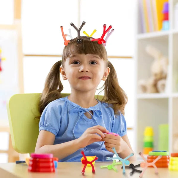 Colorful Magnetic Block Toys for Kids - Safe Plastic and Rare Earth Magnet Building Set for Family Education and Creative Imagination