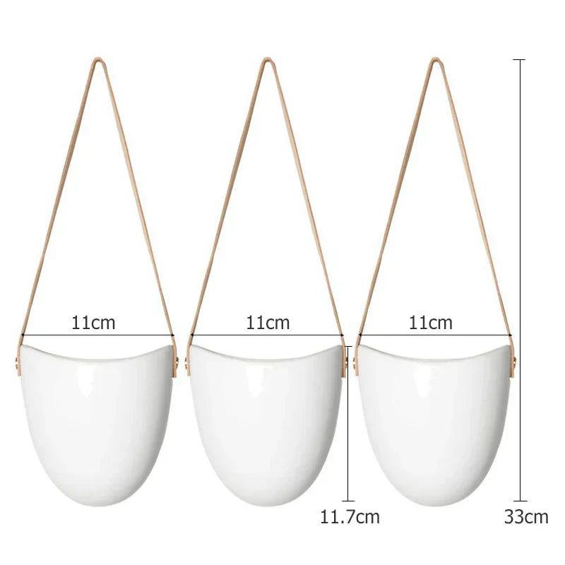 Ceramic Hanging Planter 3-Piece Set