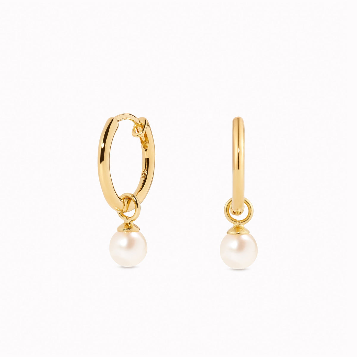 Pearl Huggie Earrings