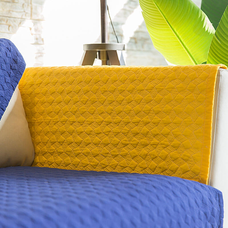 Cotton Quilted Sectional Couch Covers, Furniture Protector Anti-Slip Couch Covers