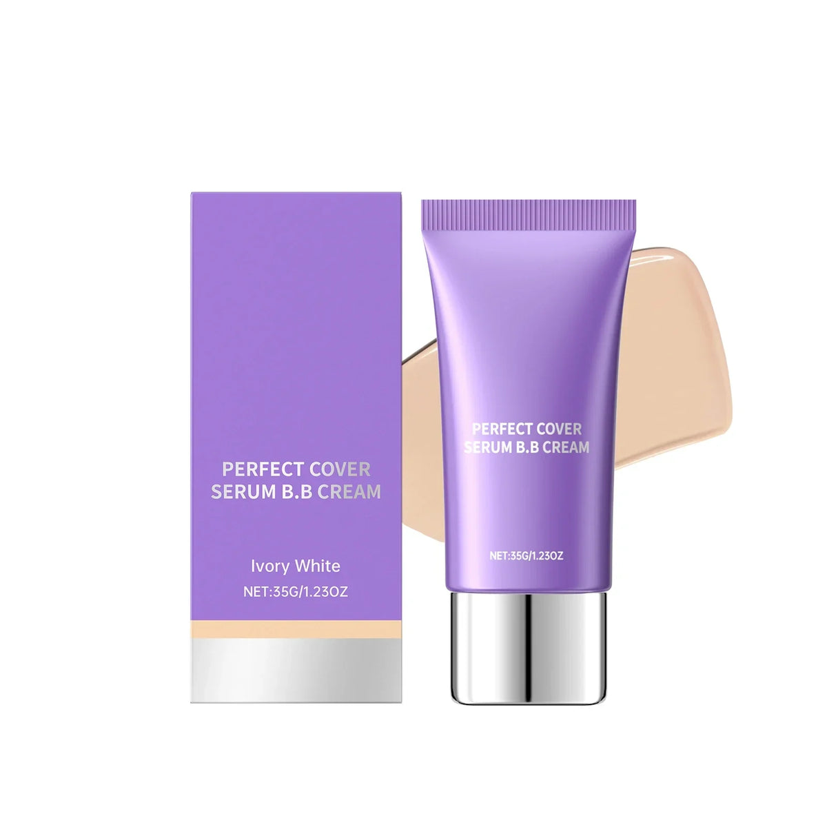 Waterproof BB Cream Foundation with Hyaluronic Acid – Color Correcting Makeup Base in 3 Shades
