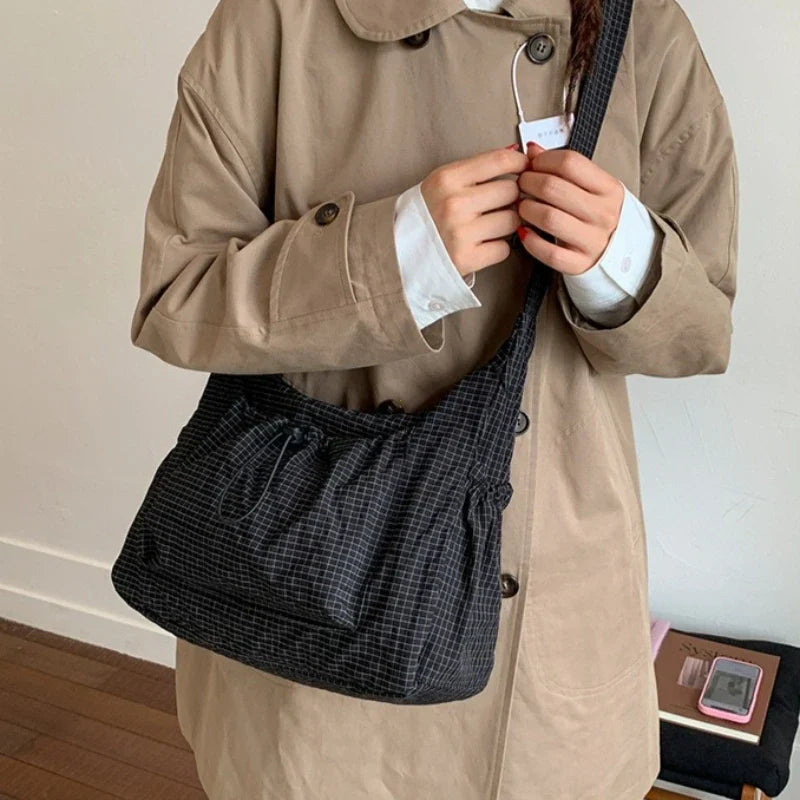 Black Nylon Handbag for School with Zip | PORTO