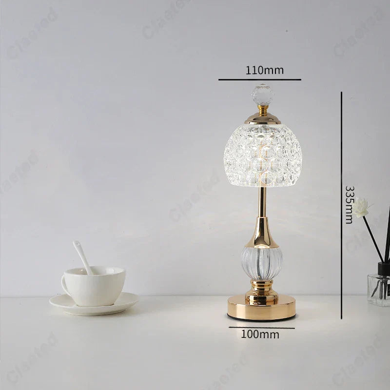Gold Glass Table Lamp