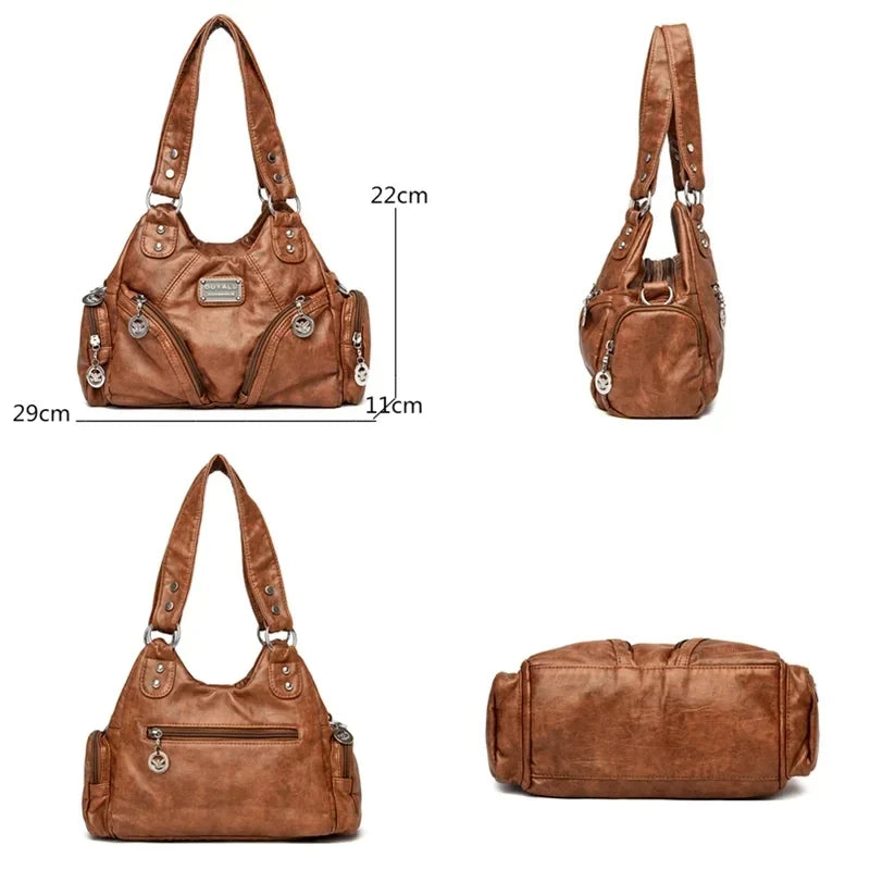 Small brown handbag for school | LIVORNO