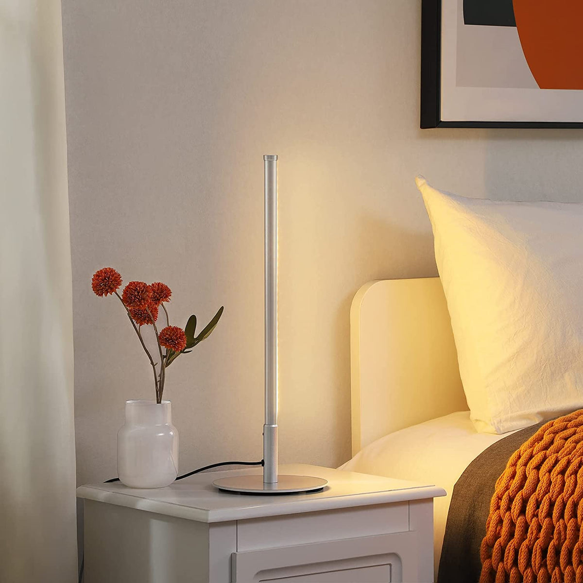 Royaleva Minimalist LED Table Lamp - 3 Color Modes, Touch Control, Energy Efficient