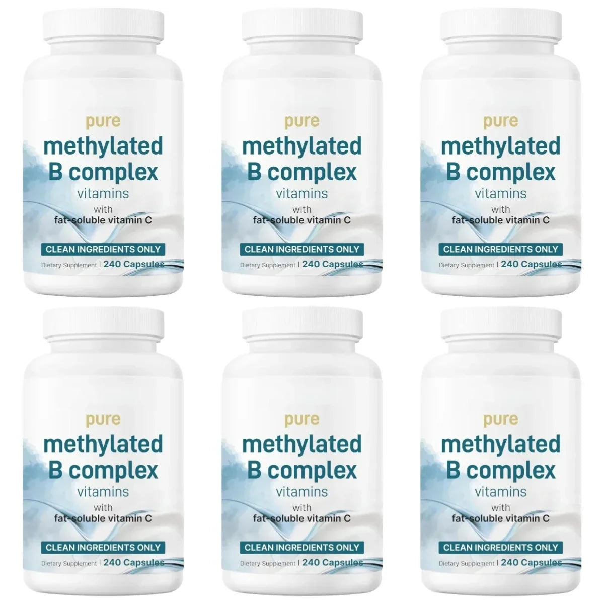 Methylated Vitamin B Complex 240 Capsules with Folate, B12, Thiamin, Inositol, Choline and Vitamin C