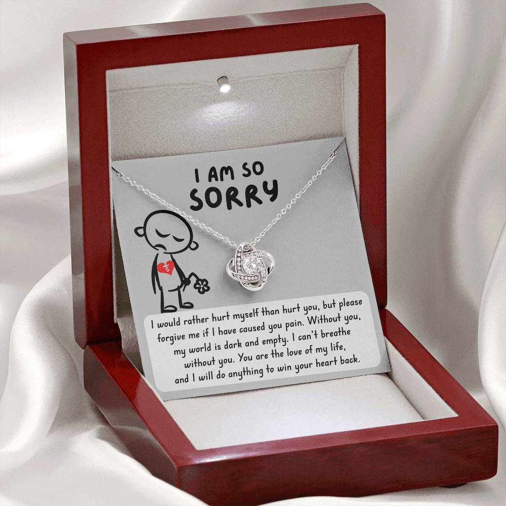 Sorry - Dark And Empty - Love Knot Necklace