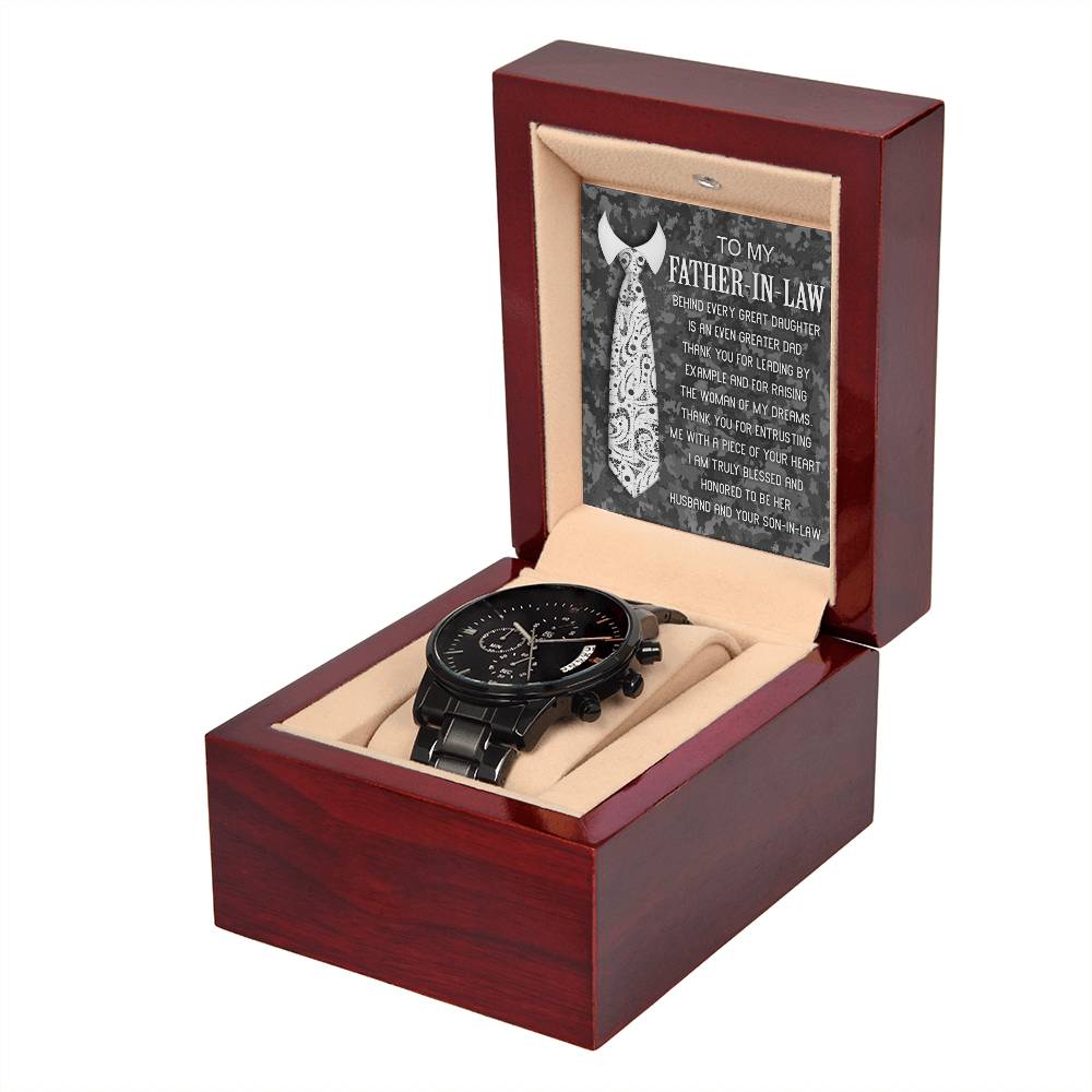Father-In-Law - Truly Blessed - Metal Chronograph Watch