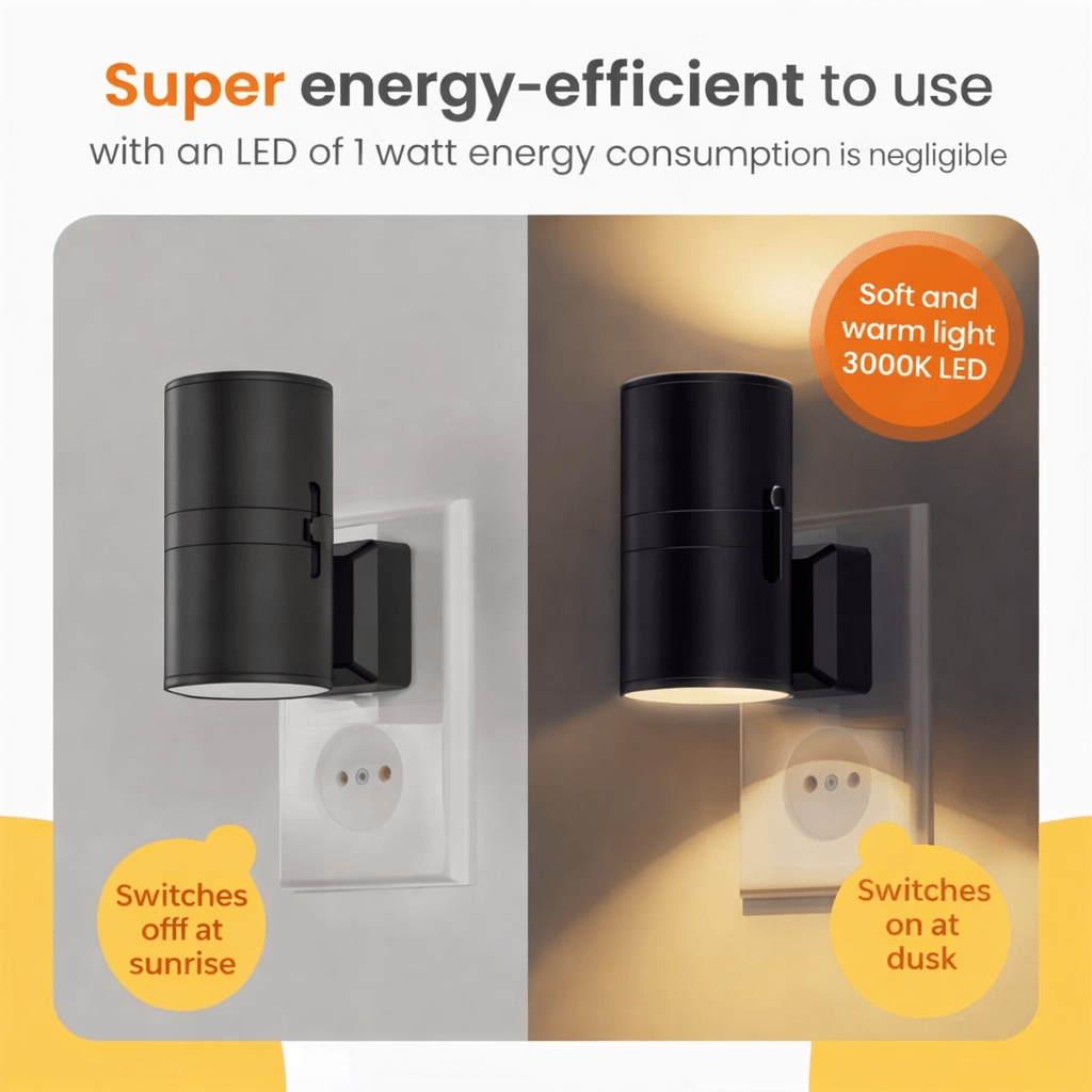 Aurora LED Night Lamp – Intelligent Dimmable Light for Restful Nights