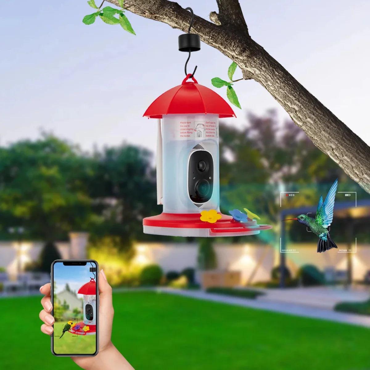 BIRDSCOPE – Smart Bird Feeder with 1080P Camera for Wide Outdoor Coverage