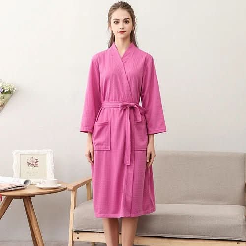 CottonWave – Unisex Waffle Bathrobe Made of Polyester