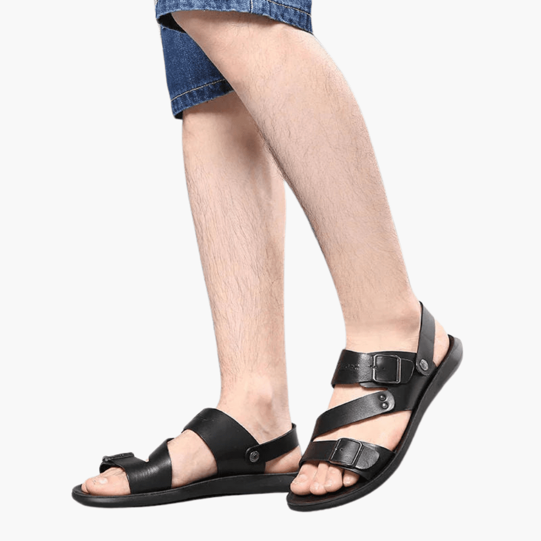 CROSSEN – Men’s Adjustable Cross-Strap Sandals with Ergonomic Support