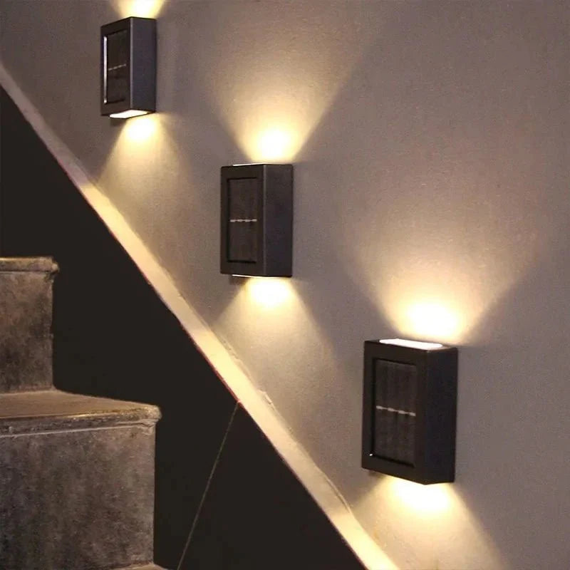 EcoBeam Solar LED Wall Lamps – Wireless IP65 Outdoor Lighting with Warm & White Light Options