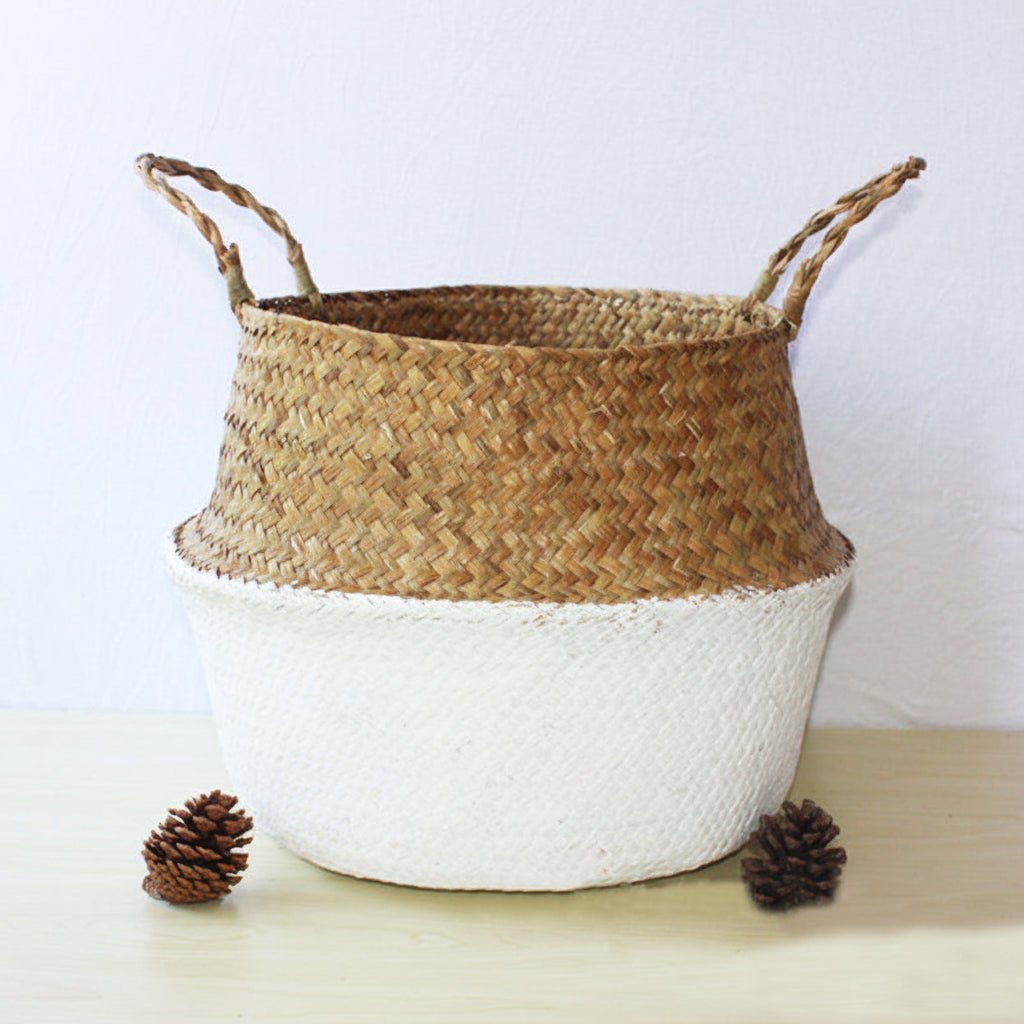 ECOCRAFT – Handmade Bamboo Wicker Basket Foldable Storage and Planter