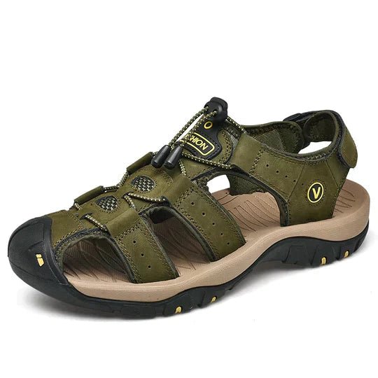 ELEGANCEURBAN – Men’s Closed Toe Walking Sandals with Adjustable Fit
