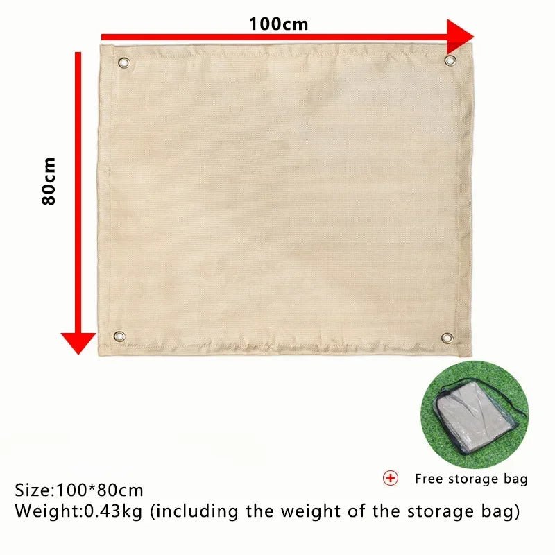 FLAMEDEFEND – Heat-Resistant Fireproof Fiberglass Mat for Outdoor Activities
