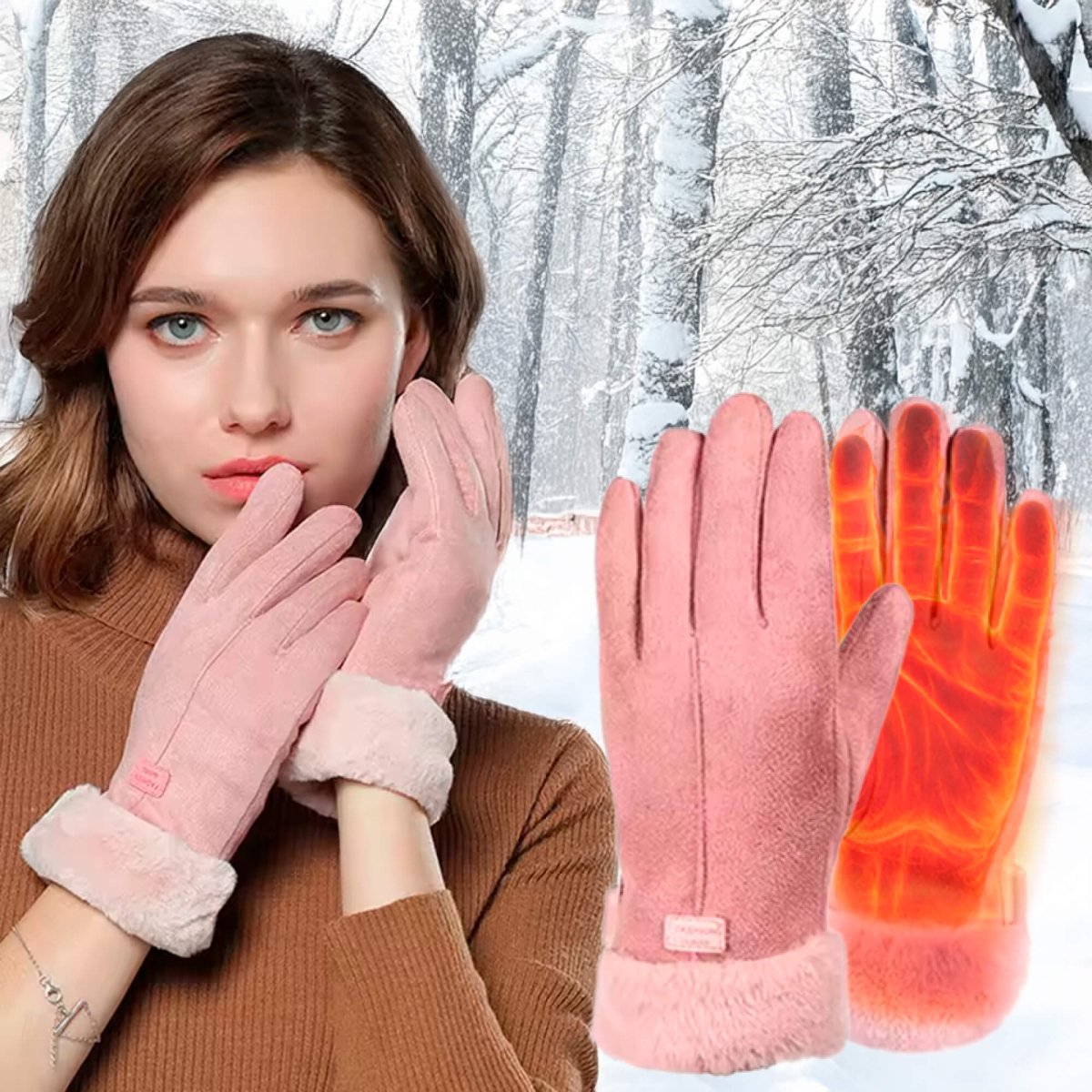 HEATFEMME – Adjustable Heated Gloves for Women with Waterproof Protection
