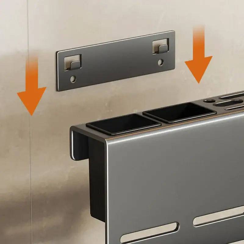 Multi-Purpose Kitchen Storage Rack with Spice and Knife Holder