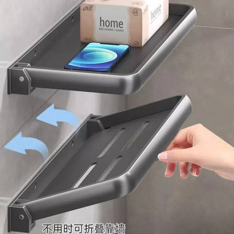 Foldable Wall-Mounted Shower Organiser Rack