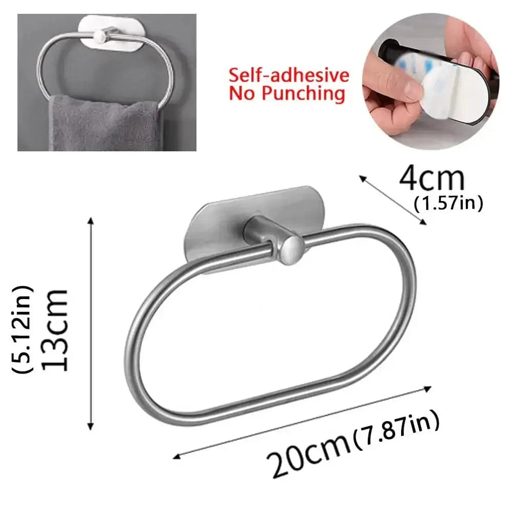 Stainless Steel Self-Adhesive Towel Rack