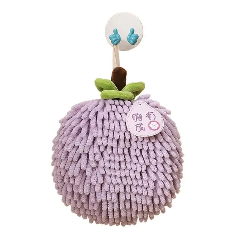 Chenille Hand Towel with Hanging Loop