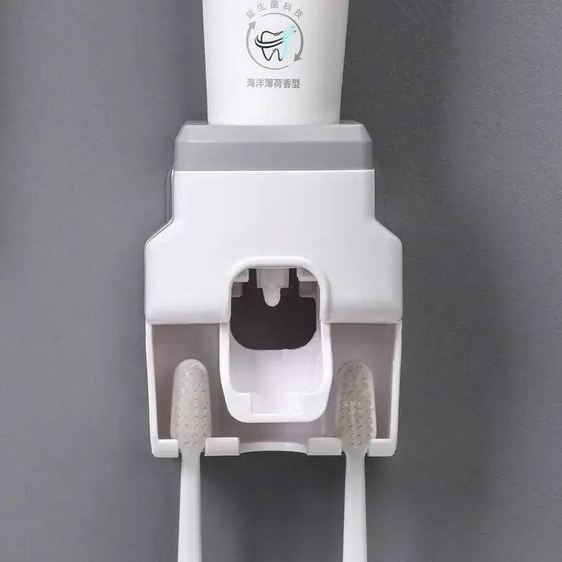 Automatic Toothpaste Dispenser with Toothbrush Holder