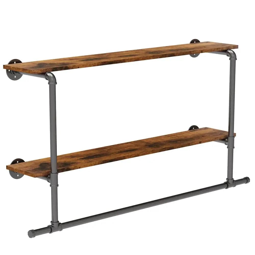 Wall-Mounted Industrial Pipe Clothing Rack