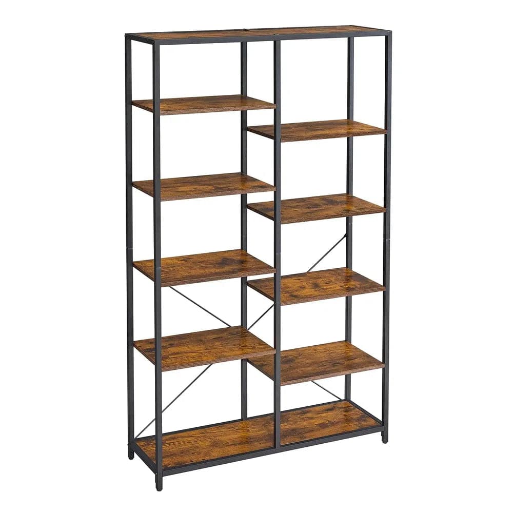 Five-Tier Wooden Bookcase Standing Display Storage Rack