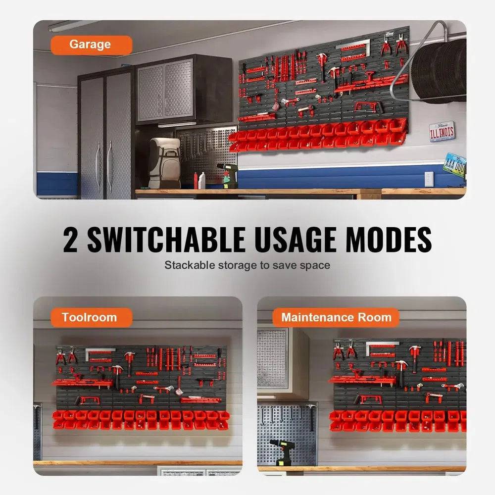 Wall Mounted Storage Bins 30-Bin Parts Rack